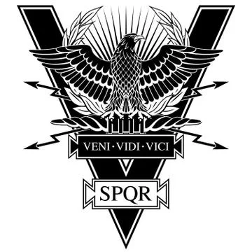 Roman Eagle with the words of Caesar's. Stock Illustration