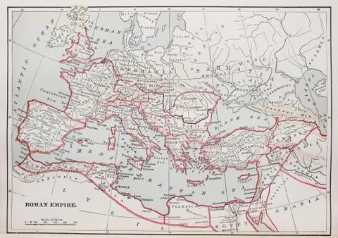 Roman empire map Stock Photos