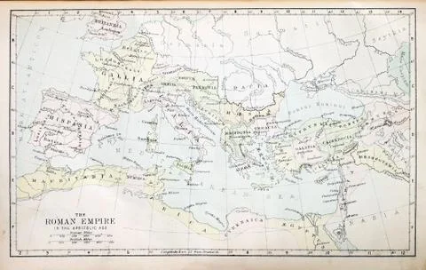 Roman empire map Stock Photos