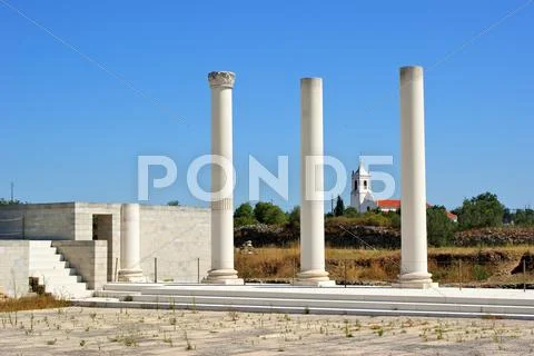 Roman forum of conimbriga Stock Photos