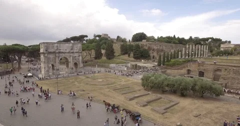 Roman Forum entry 4K 스톡 동영상 77196249