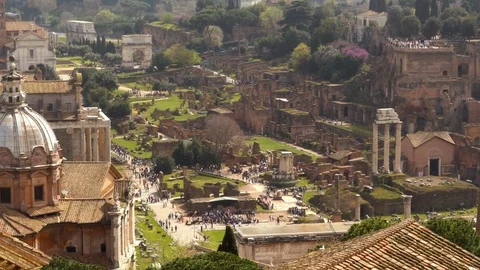 Roman Forum Stock Footage 95582889