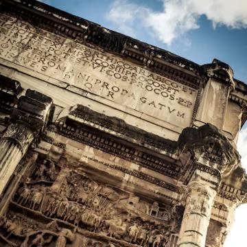Roman forum Stock Photos
