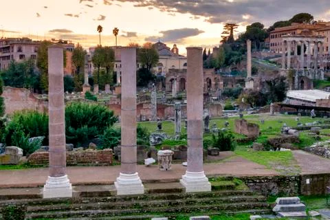 Roman forum Stock Photos