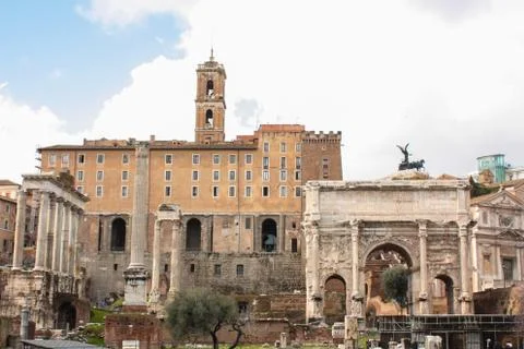 Roman Forum Fotos Stock