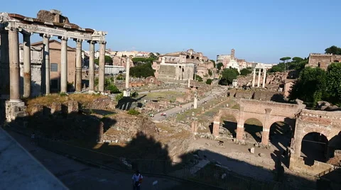 Roman Forum of Rome Video stock 53288246