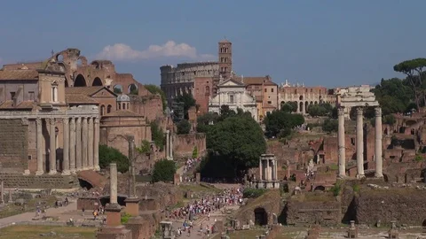 The Roman Forum in Rome Stock Footage 71612734