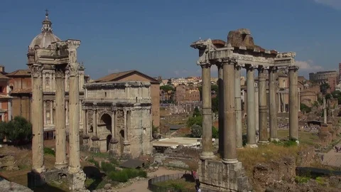 The Roman Forum in Rome Stock Footage 71612864