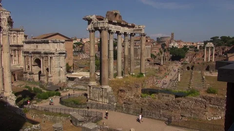 The Roman Forum in Rome Stock Footage 71612916