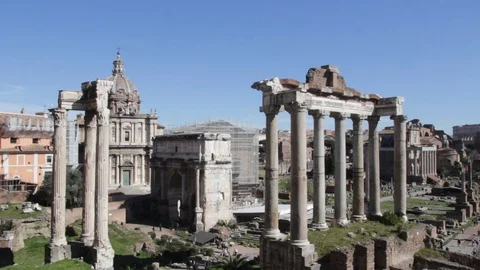 Roman Forum, Rome, Italy Stock Footage