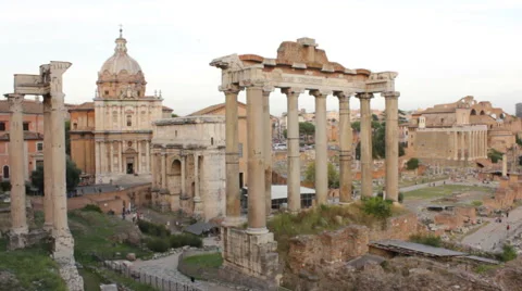 Roman Forum Time Lapse Stock Footage 46369838