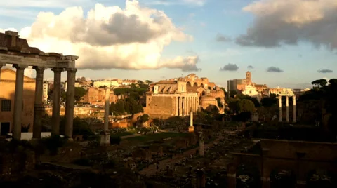 Roman Forums Timelapse Stock Footage