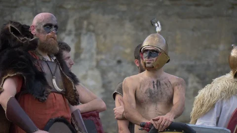 Roman Gallic War Celtic Warrior Stock-Footage 88623501