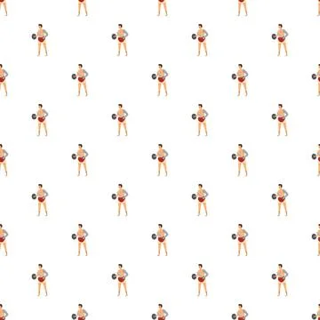 Roman gladiator warrior holding shield seamless pattern Stock Illustration