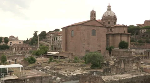 The Roman Imperial Forums Stock Footage 61449984
