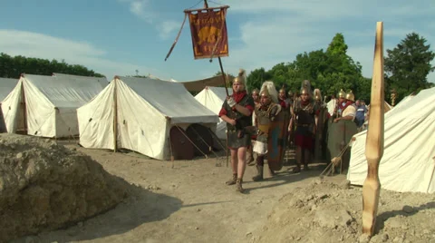 Roman legion marching 01 Video stock 31478222
