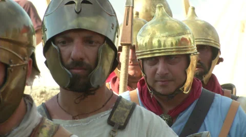 Roman legion marching 07 Stock Footage 31487800