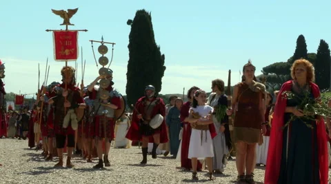 Roman legionary Video stock 62443386