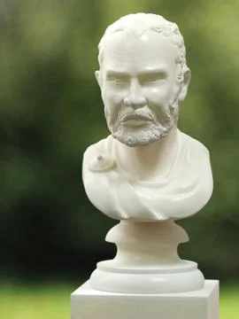 Roman marble bust Stock Illustration