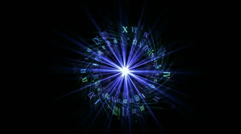 Roman number,rays star light,energy particles fireworks background,tech time. Stock Footage