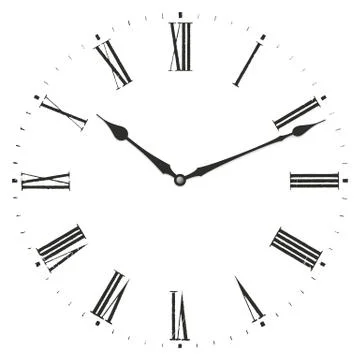 Roman numeral clock Stock Illustration