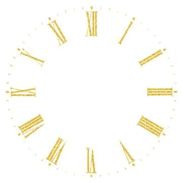 Roman numeral clock Stock Illustration