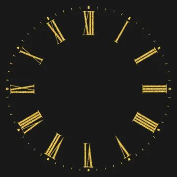 Roman numeral clock Stock Illustration