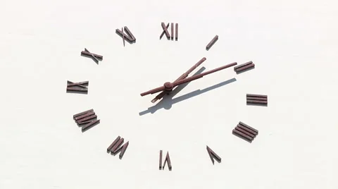 Roman Numeral Clock time lapse Video stock 1013950