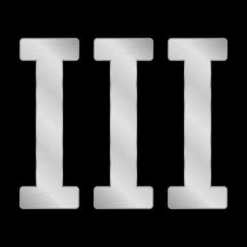 Roman numeral three. Stock Illustration