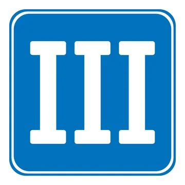Roman numeral three. Stock Illustration