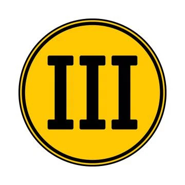 Roman numeral three. Stock Illustration