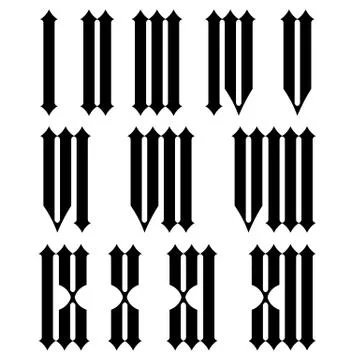 Roman numerals Illustrazione stock
