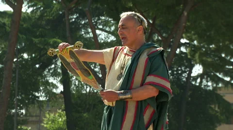 Roman orator Stock Footage 61522427