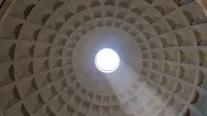 Roman Pantheon Ceiling Rome Stock Footage