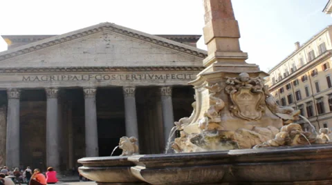 Roman Pantheon Stock Footage 33487429