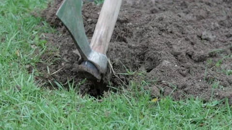 Roman pickaxe - dolabra - digging a pit 95 Stock Footage 146309648