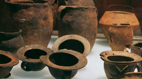Roman pottery museum. Stock Footage 63065179
