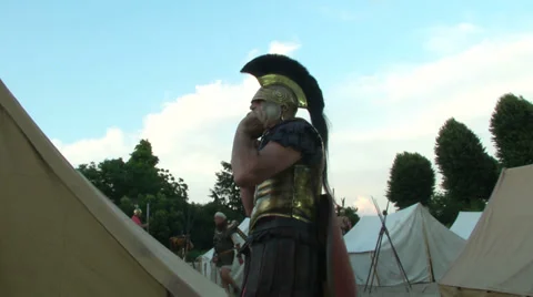Roman praetorian 01 Stock Footage 31491189
