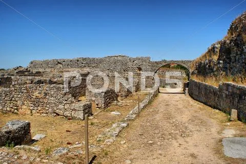 Roman ruins in conimbriga Stock Photos