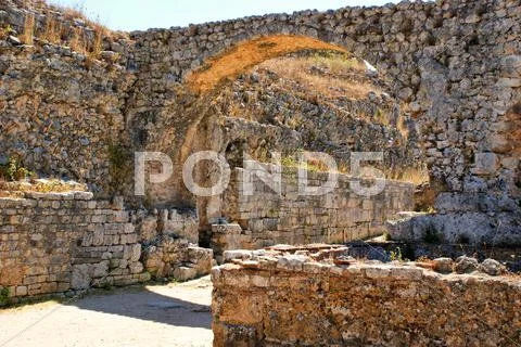 Roman ruins in conimbriga Stock Photos