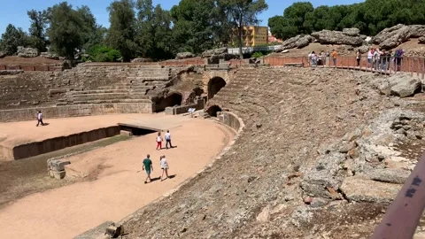 Roman ruins in Merida Spain Stock Footage 107440104
