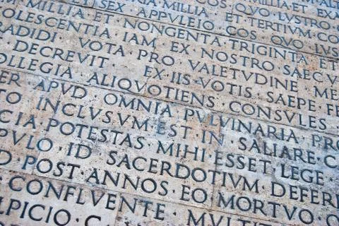 Roman scripture Stock Photos