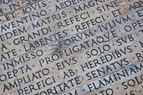 Roman scripture Stock Photos