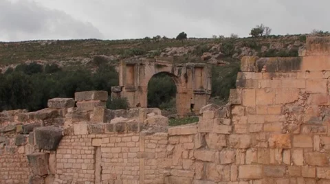 Roman settlement, Tunisia 库存影片 7750839
