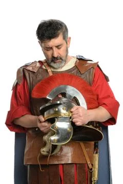 Roman Soldier Praying Stock Photos