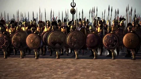 Roman soldier troops Video stock 255044693