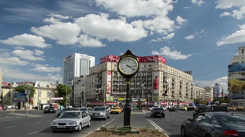 The Roman Square In Bucharest Stock Footage 29057064