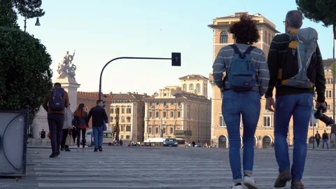 Roman square Stock Footage 125239117