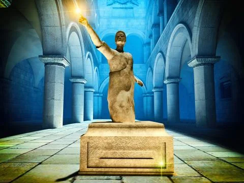 Roman statatue of senator Illustrazione stock