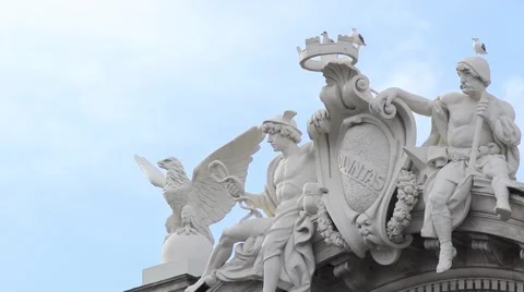 Roman statue. Stock Footage 66532601